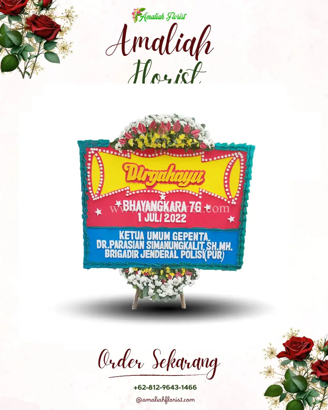 Papan Bunga HUT Ulang Tahun Manokwari